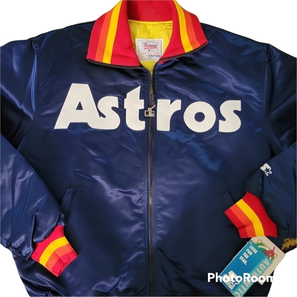 STARTER Vintage Astros Satin Jacket - Picture 3 of 9